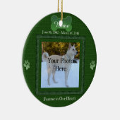 Dood of kat Pet Memorial Kerstmis Keramisch Ornament (Rechts)