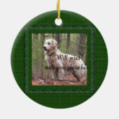 Dood of kat Pet Memorial Kerstmis Keramisch Ornament (Achterkant)