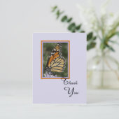Dood of sympathie Dank u Briefkaart — Vlinder (Staand voorkant)