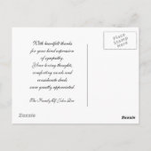 Dood of sympathie Dank u Briefkaart — Vlinder (Achterkant)