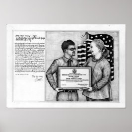 Dood-ogen Poster van Vannak en Hillary Clinton 1