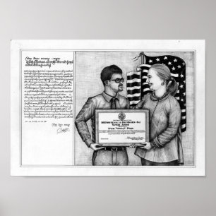 Dood-ogen Poster van Vannak en Hillary Clinton 1