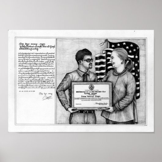 Dood-ogen Poster van Vannak en Hillary Clinton 1 (Voorkant)