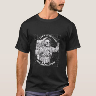 Dood Onvermijdelijke Astronaut Schedel Nihilistisc T-shirt