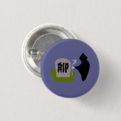 Dood op begraafplaats Halloween Button (Voorkant /achterkant)