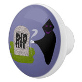 Dood op begraafplaats Halloween Ceramic Knob. Keramische Knop (Rechts)