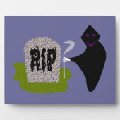 Dood op begraafplaats Halloween Plaque Fotoplaat (Voorkant)