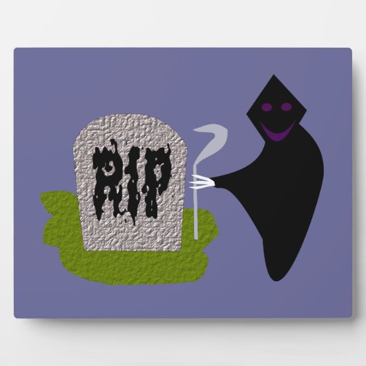 Dood op begraafplaats Halloween Plaque Fotoplaat (Voorkant)