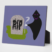 Dood op begraafplaats Halloween Plaque Fotoplaat (Zijkant)