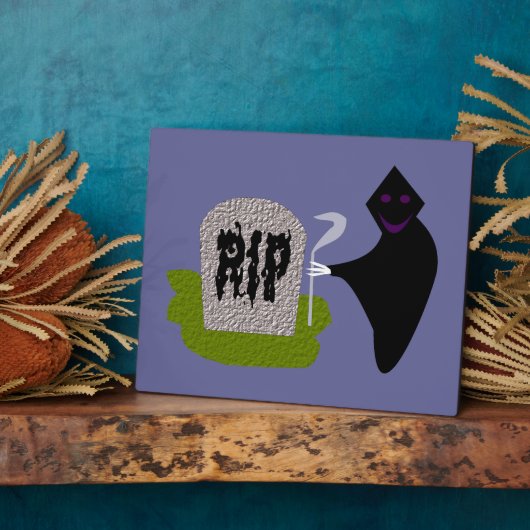 Dood op begraafplaats Halloween Plaque Fotoplaat (Zijkant)