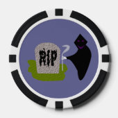 Dood op begraafplaats Halloween Poker Chips (Voorkant)