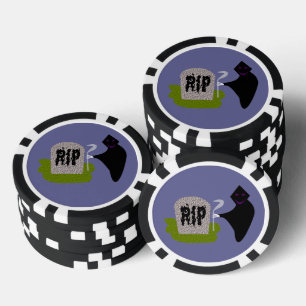 Dood op begraafplaats Halloween Poker Chips