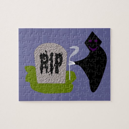 Dood op begraafplaats Halloween Puzzle Legpuzzel (Horizontaal)