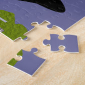 Dood op begraafplaats Halloween Puzzle Legpuzzel (Zijkant)