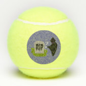 Dood op begraafplaats Halloween Tennis Balls Tennisballen (Achterkant)