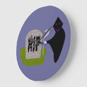 Dood op begraafplaats Halloween Wall Clock Grote Klok (Hoek)