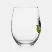 Dood op begraafplaats Halloween Wijnglas Zonder Voet (Rechts)