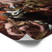 Dood op een Bleek paard Poster (Hoek)