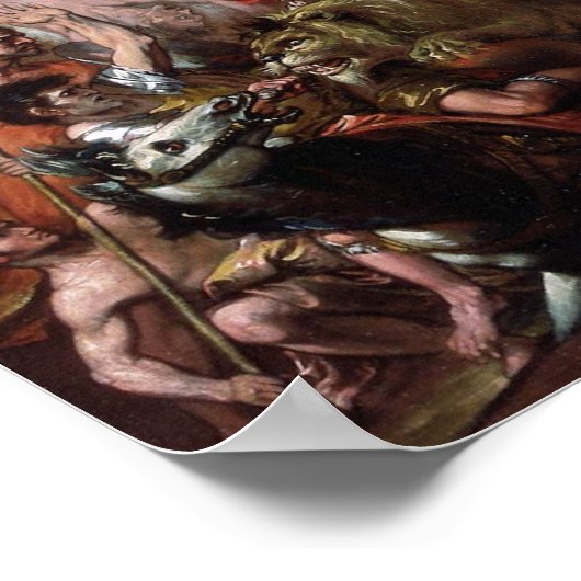 Dood op een Bleek paard Poster (Hoek)