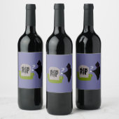 Dood op flessenlabels van begraafplaats Halloween Wijn Etiket (Flessen)