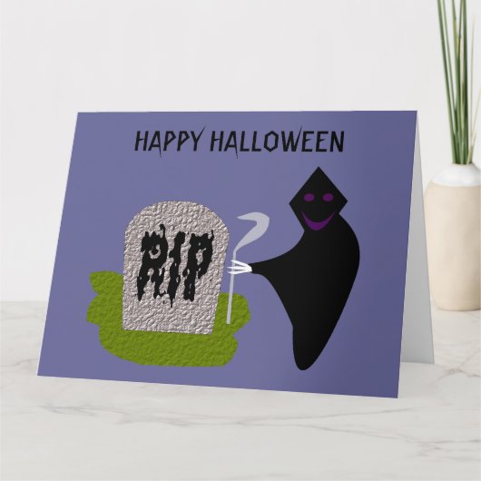 Dood op het kerkhof Halloween Kaart (Voorkant)