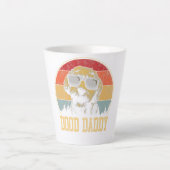 Dood papa poodle vader poodle houdt van dag latte mok (Voorkant)