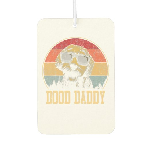 Dood papa poodle vader poodle houdt van dag luchtverfrisser (Voorkant)