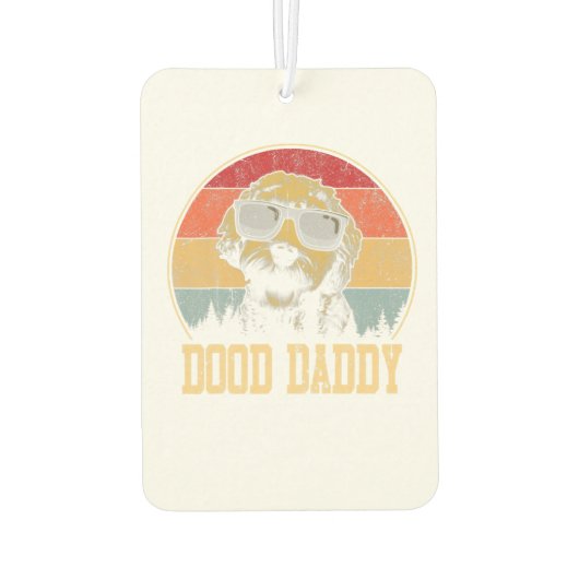 Dood papa poodle vader poodle houdt van dag luchtverfrisser (Achterkant)