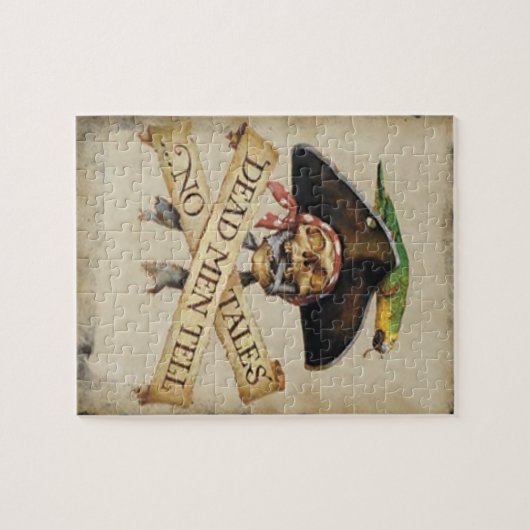 Dood Pirate Skull en Crossbones Legpuzzel (Horizontaal)