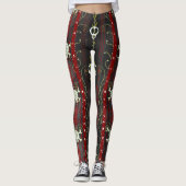 Dood Samhain Halloween Okull Skull Leggings (Voorkant)