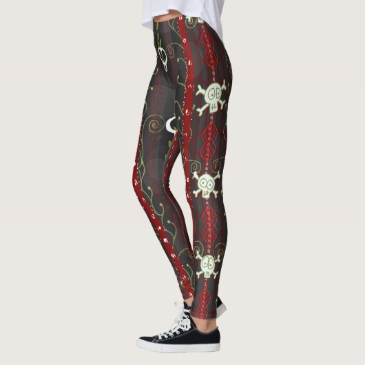 Dood Samhain Halloween Okull Skull Leggings (Links)