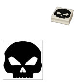 Dood schedel silhouet kunst stempel (Gestempeld)