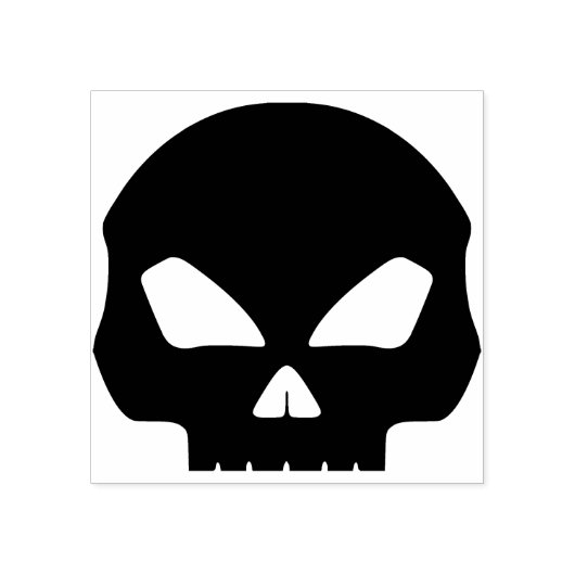 Dood schedel silhouet kunst stempel (Afrduk)