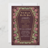 Dood scheidt ons Tot in de Eeuwigheid Rood Gotisch Kaart (Voorkant)