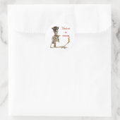 Dood set-ockey pirate ronde sticker (Tas)