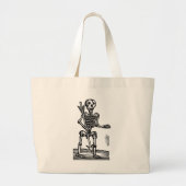 Dood skelet grote tote bag (Voorkant)