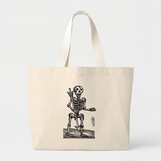Dood skelet grote tote bag (Voorkant)