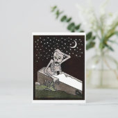 Dood Skeleton briefkaart (Staand voorkant)