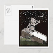 Dood Skeleton briefkaart (Voorkant / Achterkant)