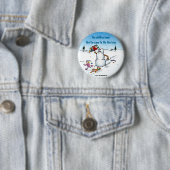 Dood sneeuwmannetje Grappige Cartoon Ronde Button 5,7 Cm (In situ)