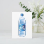 Dood Snowman Gesmolten gebotteld water Briefkaart (Staand voorkant)