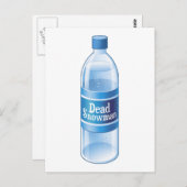 Dood Snowman Gesmolten gebotteld water Briefkaart (Voorkant / Achterkant)
