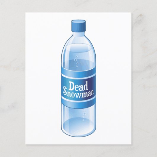 Dood Snowman Gesmolten gebotteld water Flyer (Voorkant)