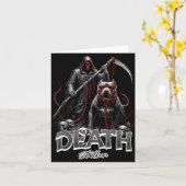 Dood Stalker Grim Reaper Hond Halloween Kaart (Gele Bloem)