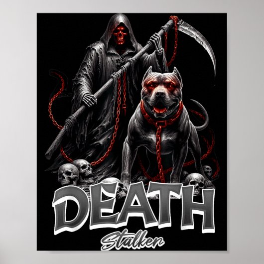 Dood Stalker Grim Reaper Hond Halloween Poster (Voorkant)