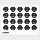 Dood Stalker Grim Reaper Hond Halloween Ronde Sticker (Vel)