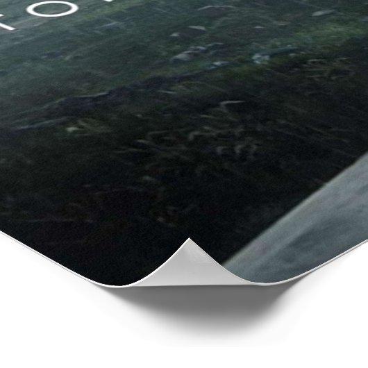 Dood Sterke Morgen ligt in je handen. Poster (Hoek)