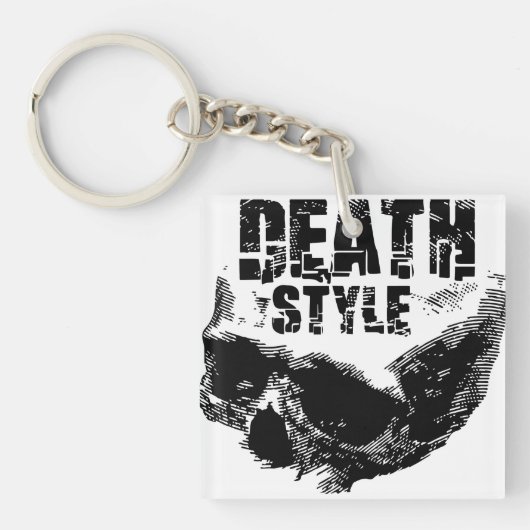 Dood Stijl Schedel Design Sleutelhanger (Voorkant)