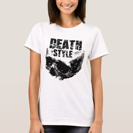 Dood Stijl Schedel Design T-shirt (Voorkant)