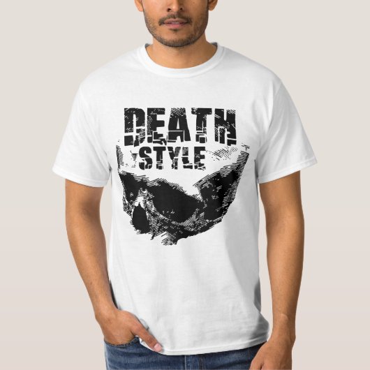Dood Stijl Schedel Design T-shirt (Voorkant)